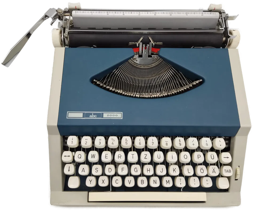 abc 2000 Schreibmaschine mechanisch, blau  - Bild 1