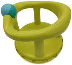 Drehbarer Badesitz, Kunststoff, grün mit Kugel in türkis/hellblau, mit Saugnäpfen - Bild 2
