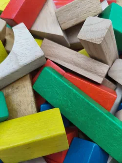 Bauklötze Holz, 3 kg Bausteine, Set 1, Spielzeug - Bild 2