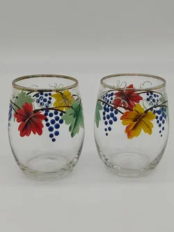 Vintage Wiener Achtelgläser, handbemalt - 5 Stück - Bild 4