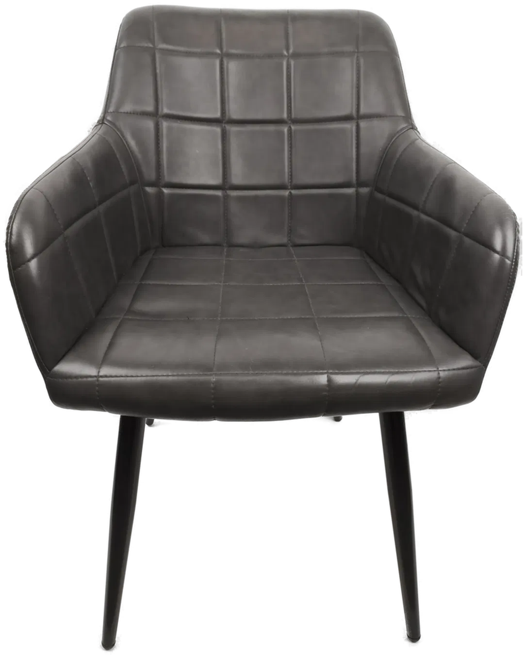 Set aus 3 Kunstleder-Stühlen mit Armlehnen - Bild 1