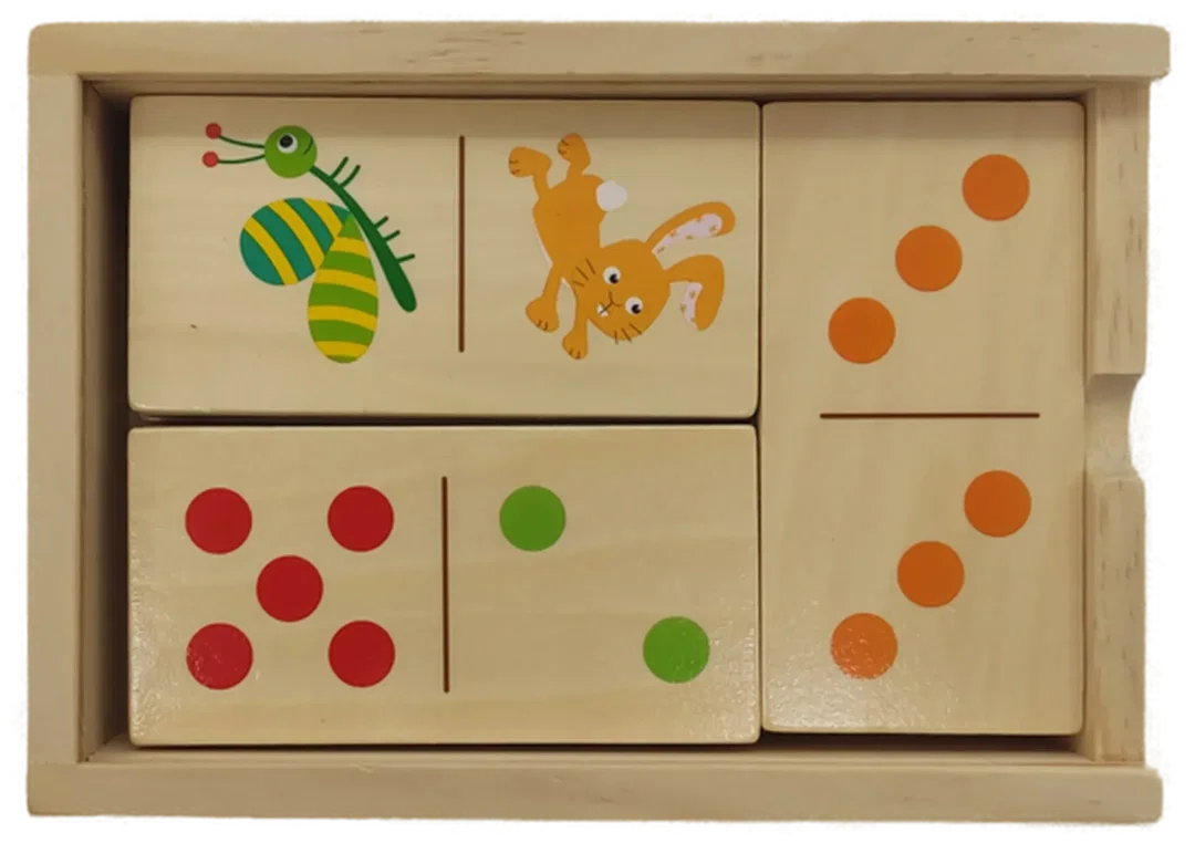 Playtive Domino Holzspielzeug/Babyspielzeug 16-teilig – Bild 4