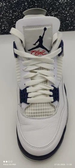Air Jordan 4 Sneaker Sonstige White/Midnight Navy Gr.40 | Wie Neu - Bild 5