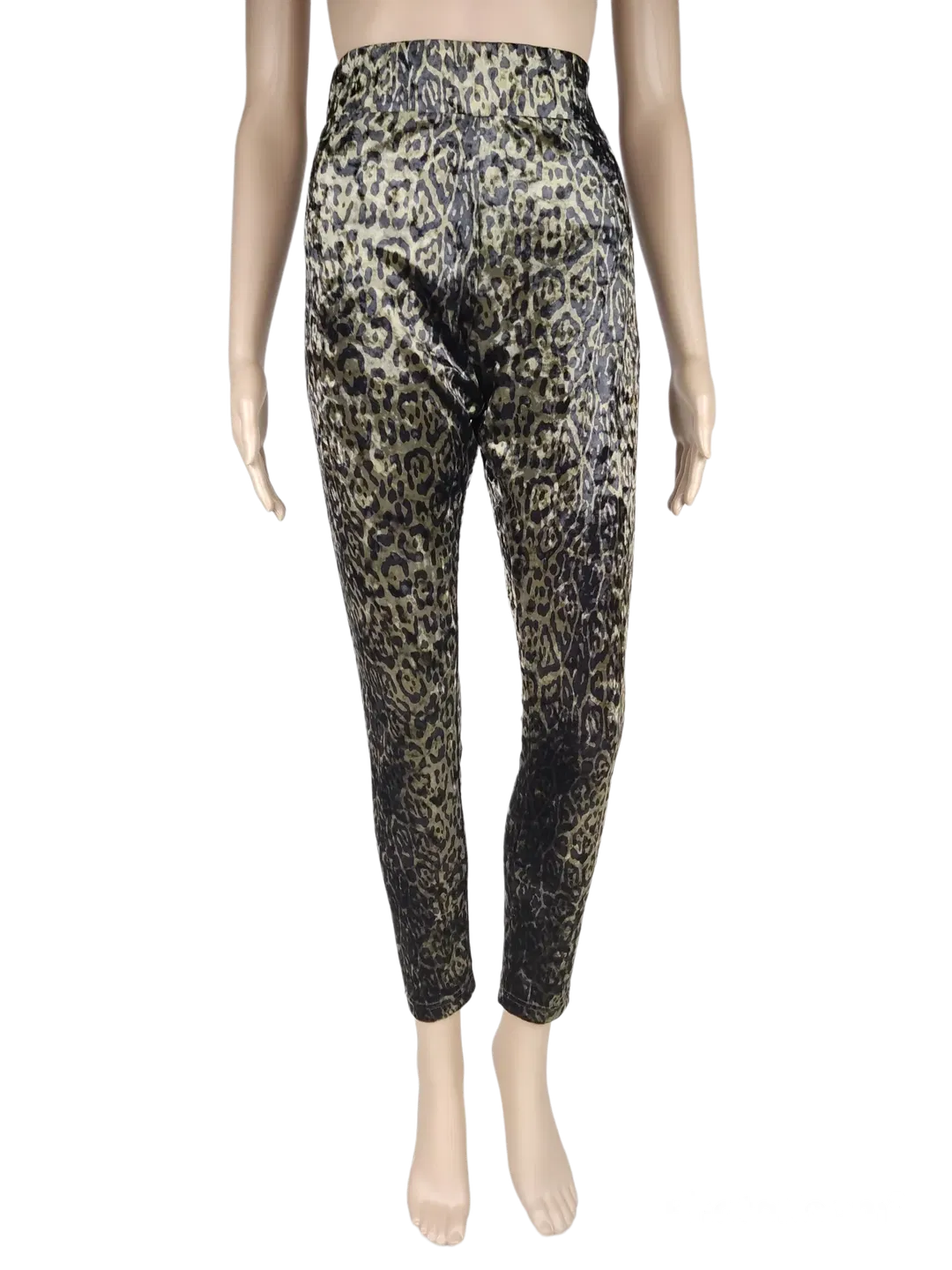 Jones Mädchen Samt Leggings schwarz/olivgrün - Gr. XS - Bild 4
