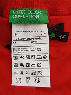 United Colors of Benetton Kinderhose rot Gr. 104  - Bild 3