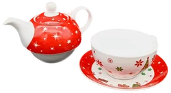 Teekanne & Teetasse mit weihnachtlichem Motiv  - Bild 2
