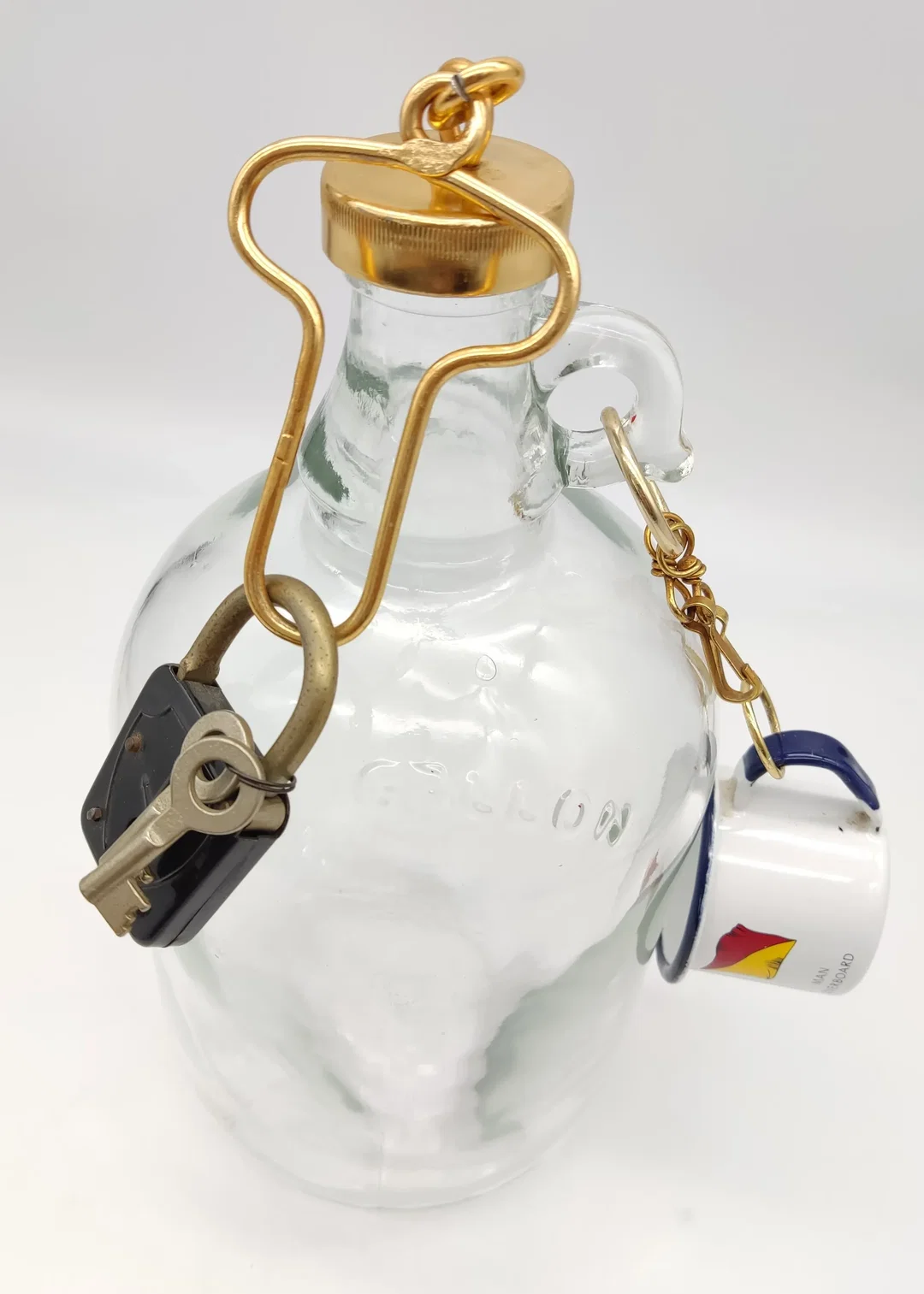 Dekorative Glasflasche, 1 Gallone – Bild 2