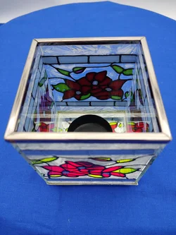Buntglas-Windlicht im Tiffany-Stil | Zeitloses Design – Vorschau 2