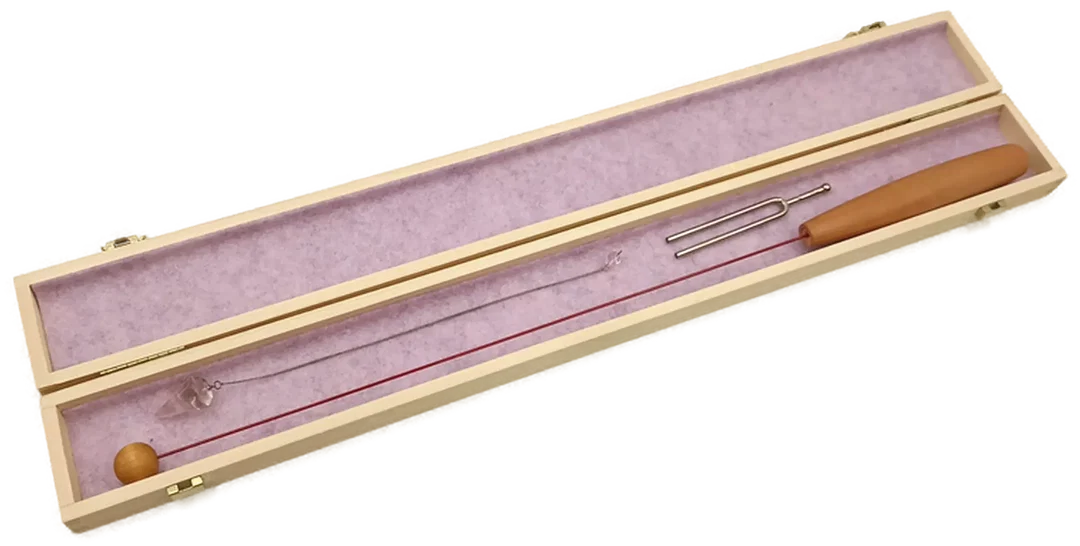 Asahra® Tensor II Set Einhandrute mit Stimmgabel & Holzkugel-Sonde im Holzetui – Bild 1