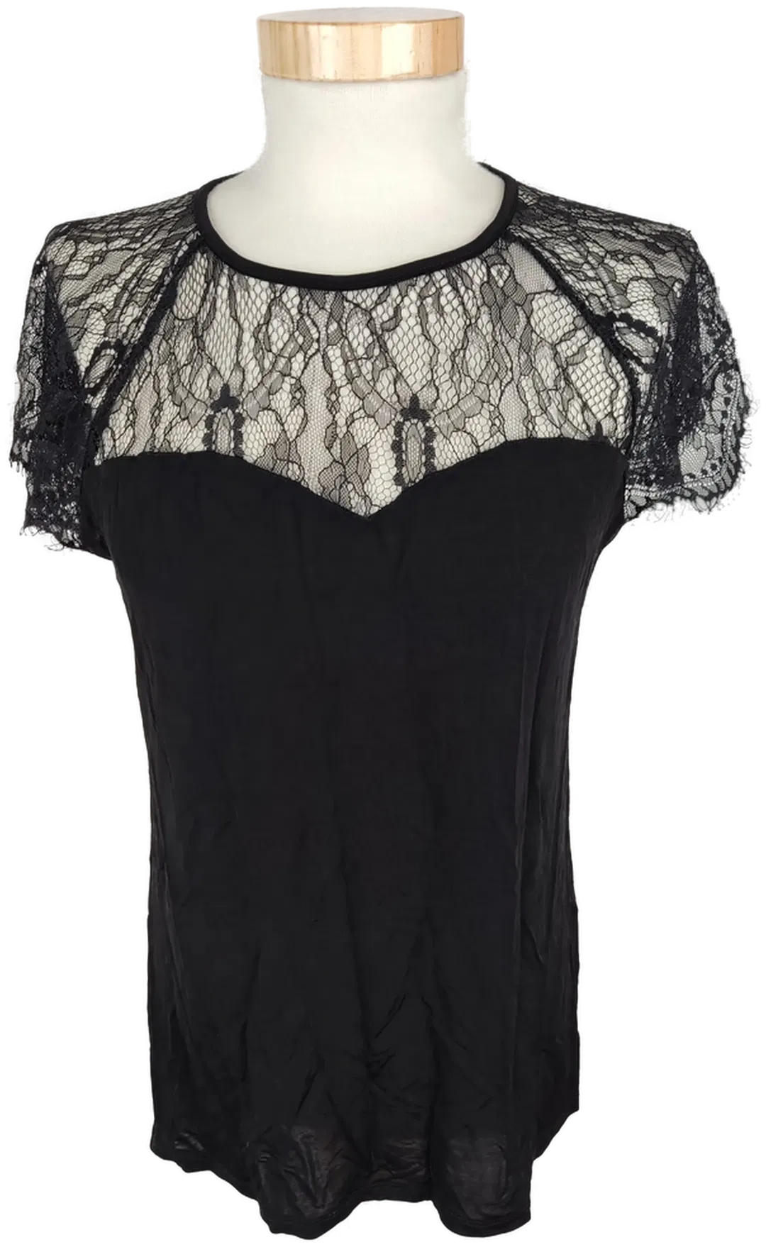 Schwarzes Spitzent-Shirt, Gr. S, hochwertige Qualität - Bild 1