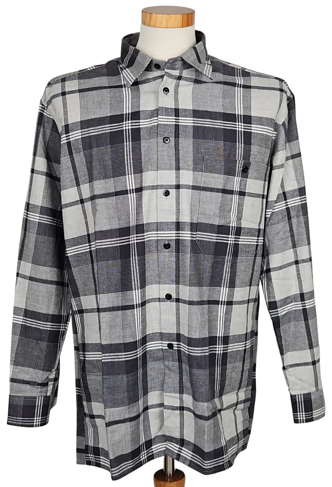 LUIGI Vintage Herren Hemd, grau - Gr. M  - Bild 1
