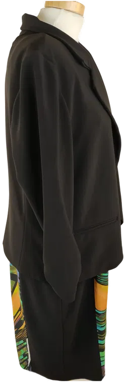 Joseph Ribkoff Damen-Kostüm grün-gelb-lila-weiss mit schwarzen Einsätzen - XL/42 - Bild 6