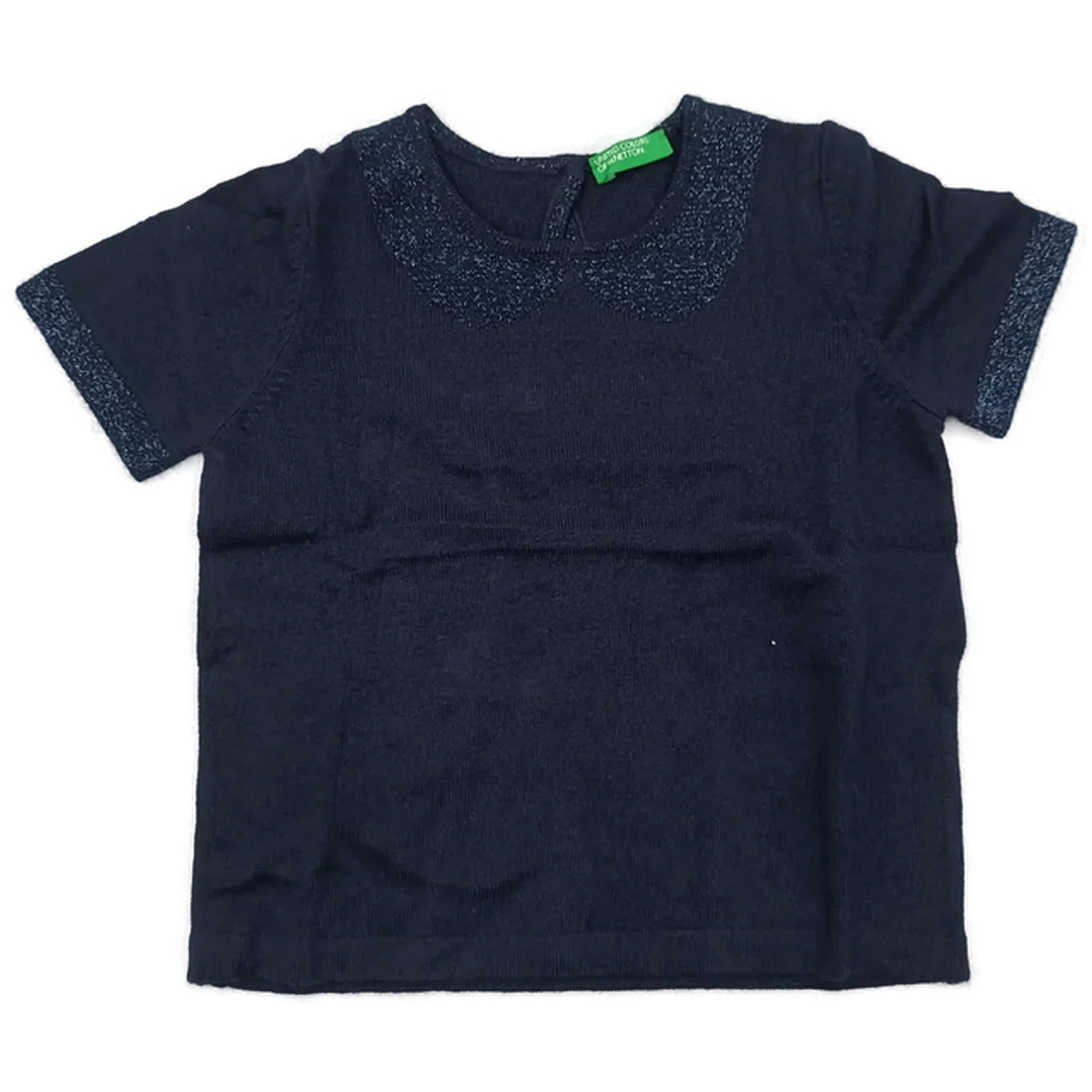 United Colors of Benetton Kindershirt dunkelblau Gr. 2Y - Bild 1