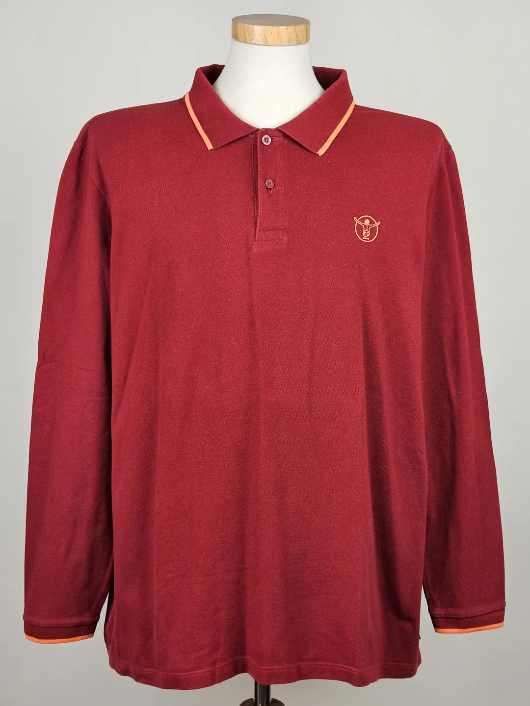 CHIEMSEE Herren Langarm Poloshirt, rot - Gr. XXL  - Bild 1