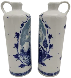 Lilien-Porzellan Essig & Öl-Krüge mit Windmühlen / Blau-Weiß - Bild 3