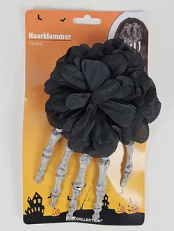 Halloween Zubehör #5 "Haarklammer Skeletthand" – Vorschau 1
