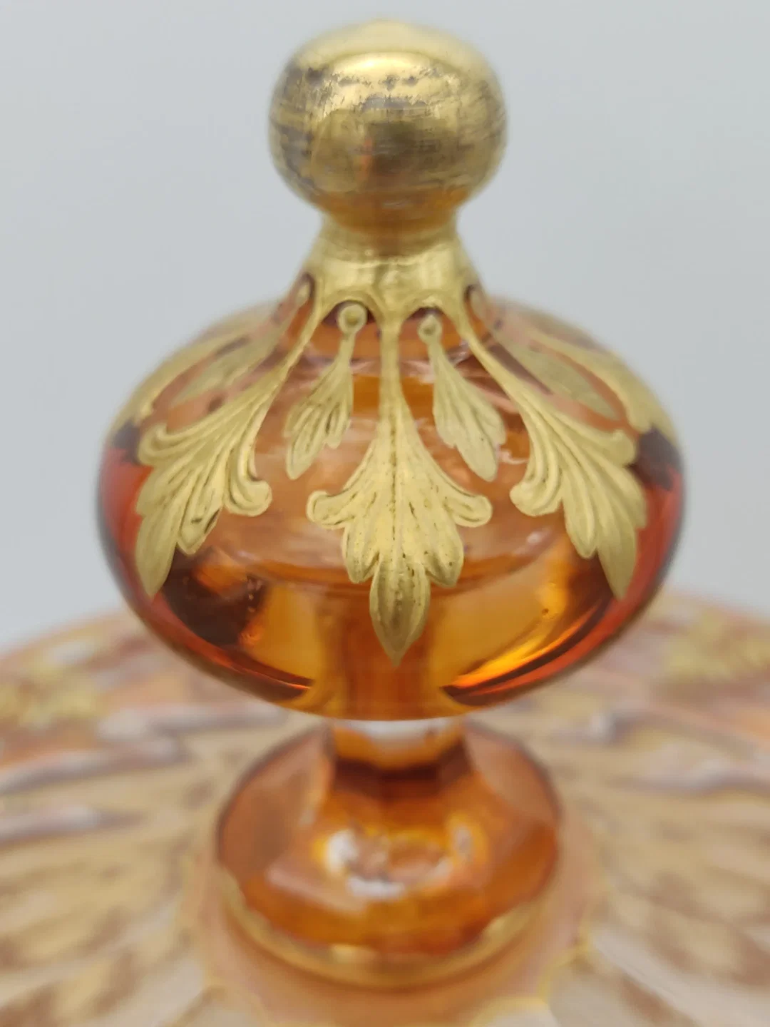 Glas Bowle-Gefäß mit Unterteller mit Golddekor | Festlicher Blickfang – Bild 6