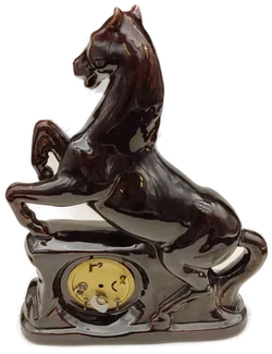 Keramik Pferd mit Uhr - Bild 3