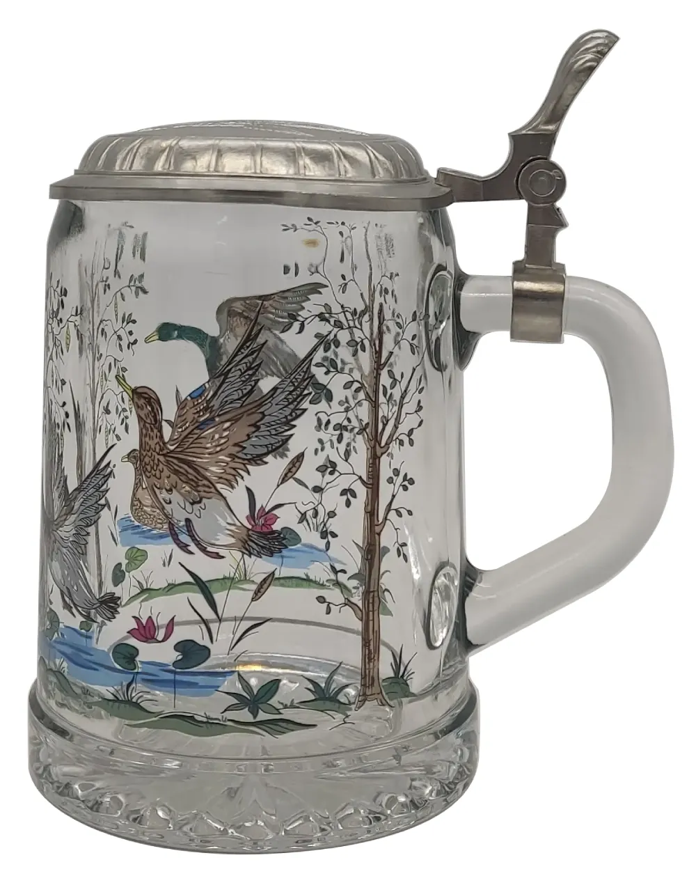 Alwe Bierkrug mit Deckel und Vogelmotiv, Höhe 17cm - Bild 4