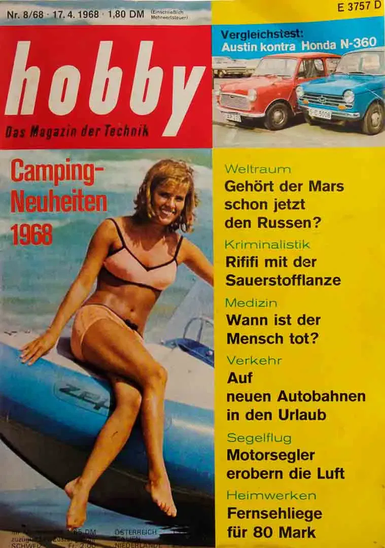 Vintage hobby Magazin Nr. 8 / 1968 – Camping-Neuheiten & Techniktrends (Ehapa Verlag) - Bild 2