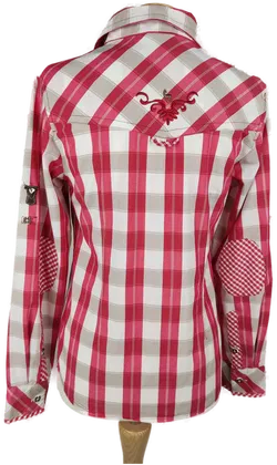  Spieht&Wensky Damen Drachtenbluse rot weiß kariert Gr. 34/XS - Bild 2