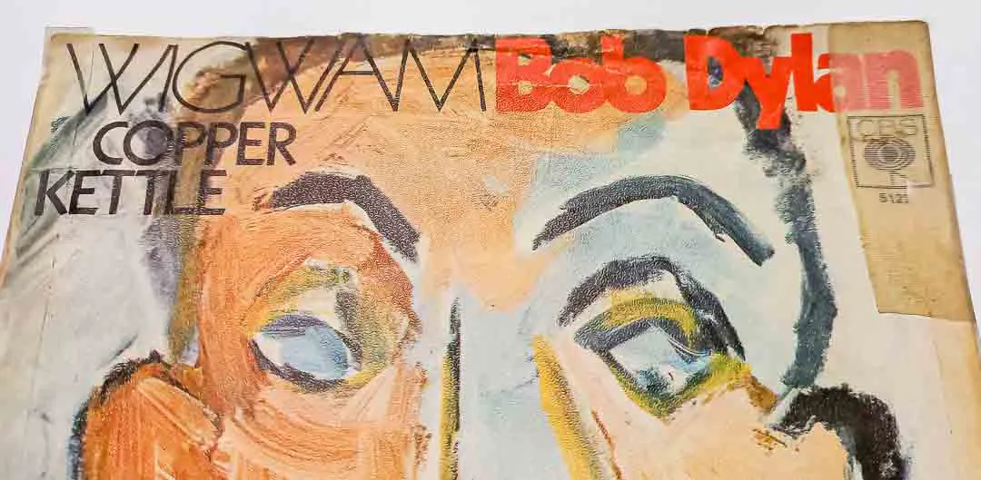 Jukebox Heroes: Bob Dylan – „Wigwam / Copper Kettle“ 7" Single CBS 5122, Vintage – Bild 3