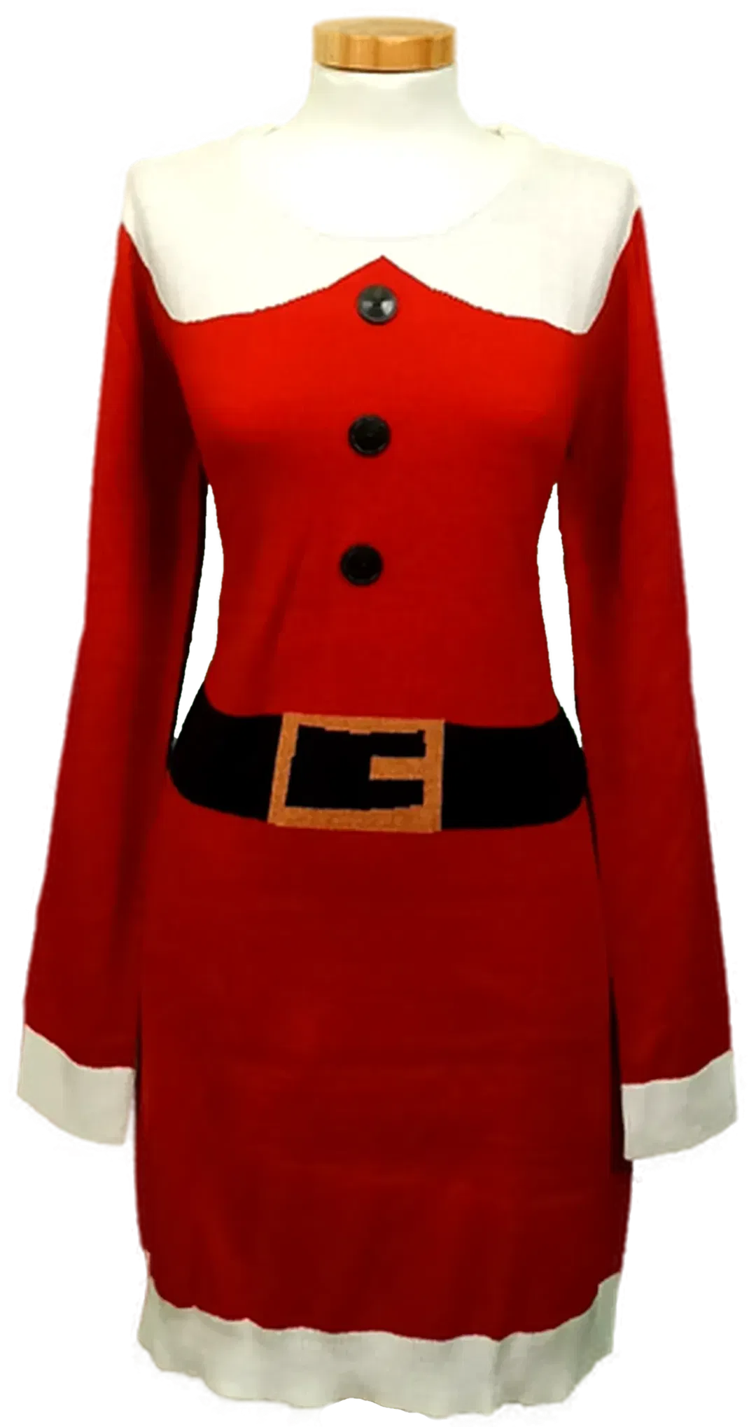 Esmara Damen Weihnachts-Midikleid rot gemustert Gr. M (40/42) - Bild 1