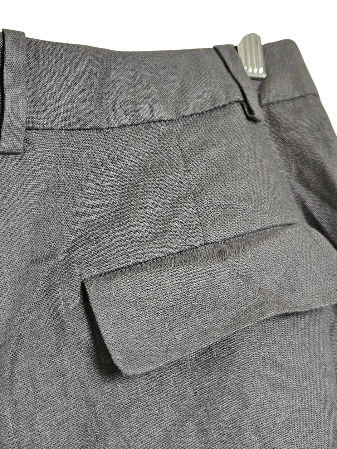 ZARA Damen Leinen-Shorts, grün - Gr. XL – Bild 3