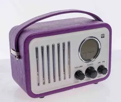SHE Portable Retro Radio Modell PR-202V – AM/FM – Lila - Bild 3