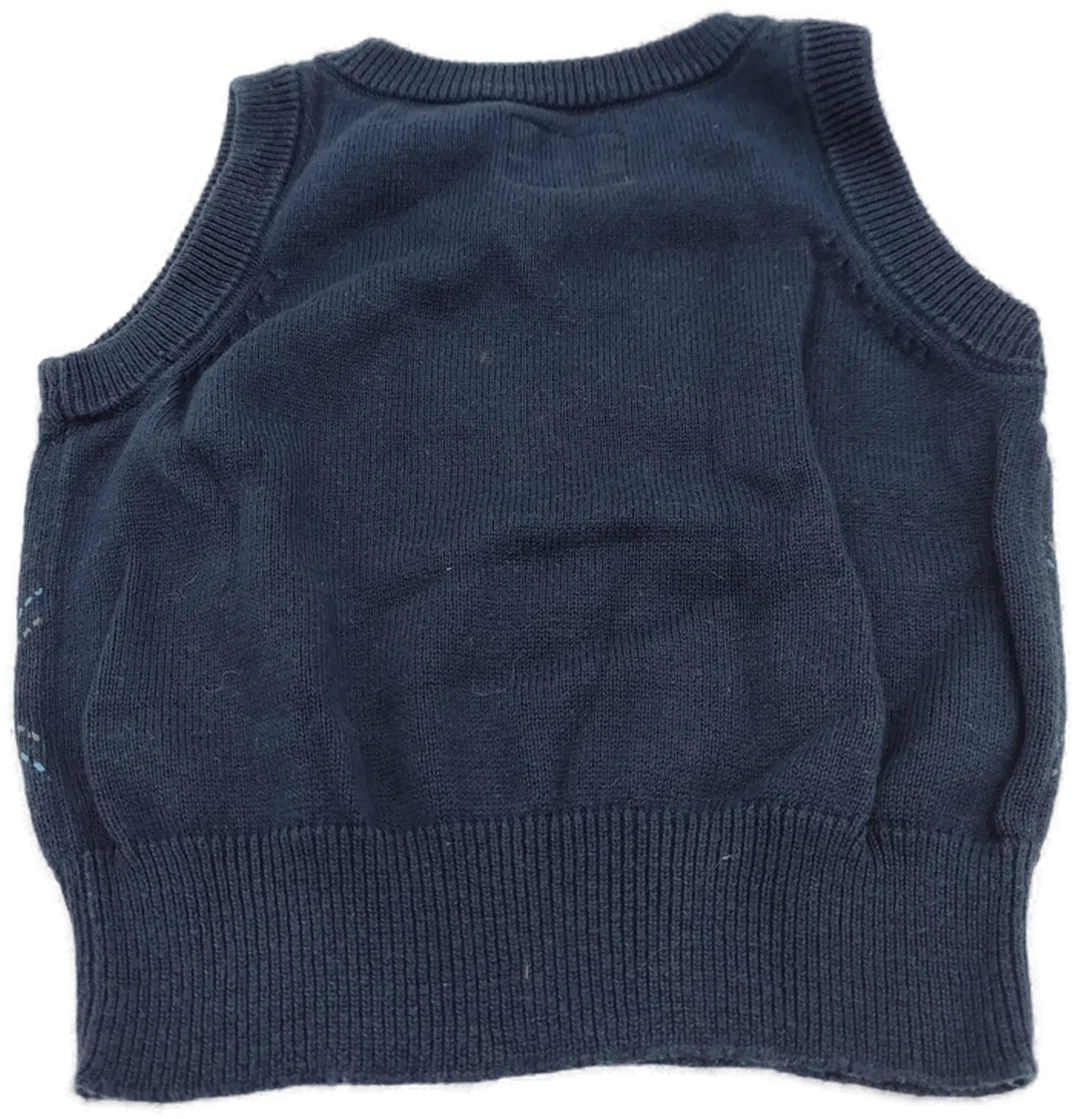 H&M Baby Jungen gestrickter ärmelloser Karo-Pullunder, Größe 62 – Bild 2