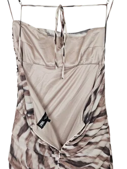 ZARA Damen Maxikleid mit Animal Print, braun - Gr. S - Bild 4