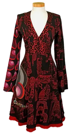 Desigual Damen Midikleid gemustert Gr. L - Bild 1