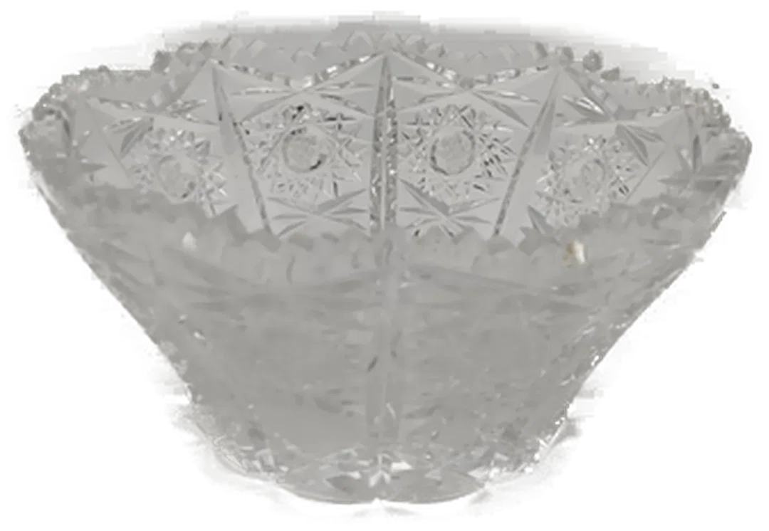 Geschliffene Kristallglas-Schale, D 18 cm, H 8 cm - Bild 4
