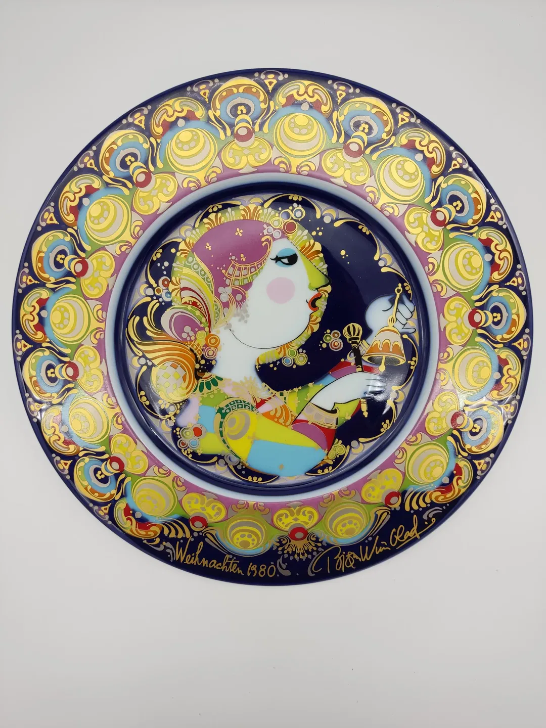 Handdekorierter Weihnachtsteller von Rosenthal - Bild 1