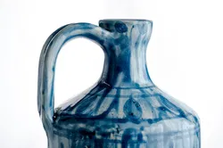 Keramikkrug/gefäß in Blau/Weiss/Türkis im Landhausstil Höhe ca 28cm - Bild 3