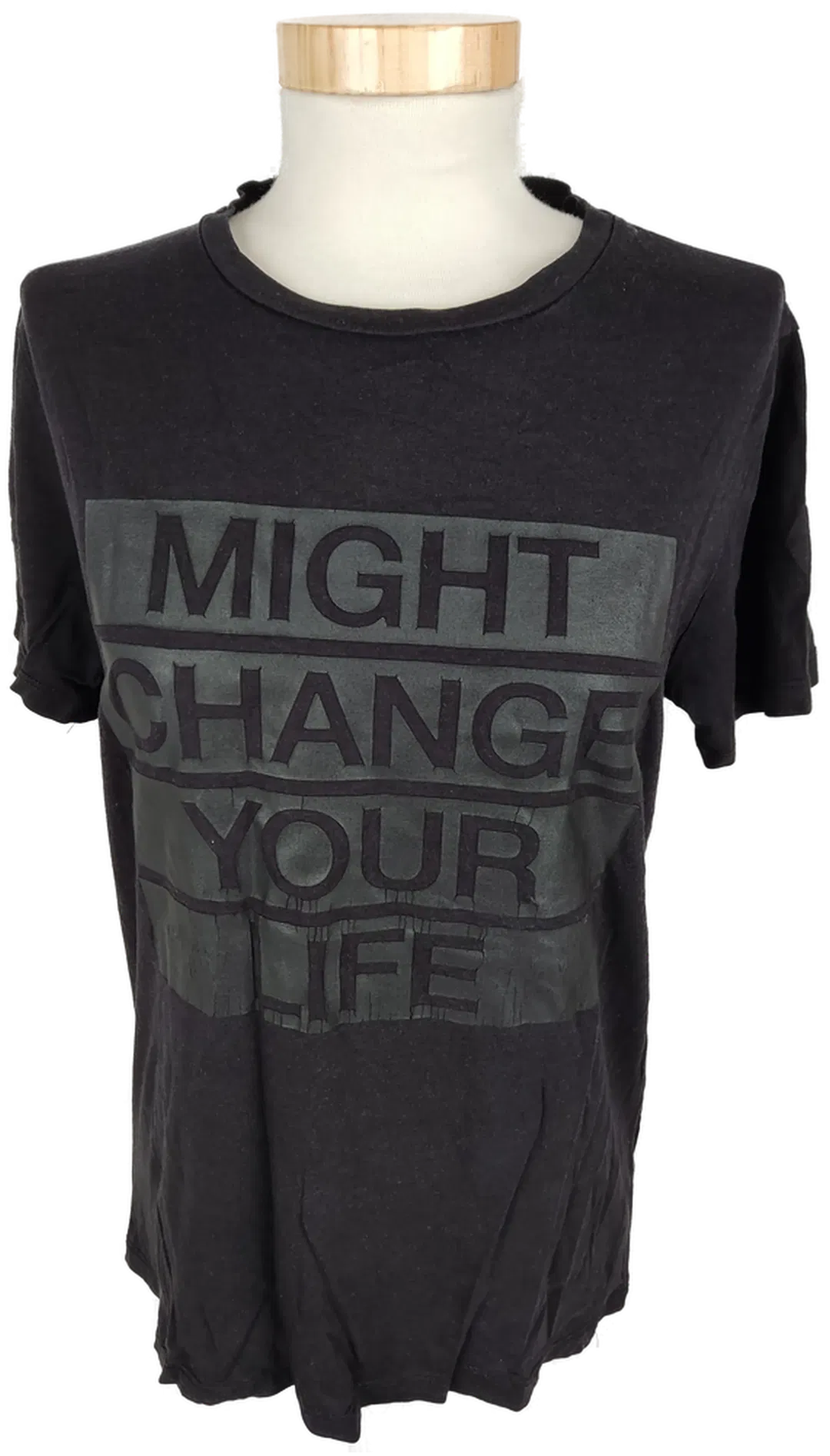 AMISU Damen T-Shirt XS, schwarz, bedruckt - Bild 1