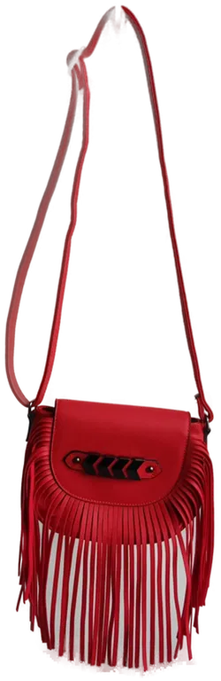 Jenny Fairy Damen Handtasche mit Fransen rot - Bild 1