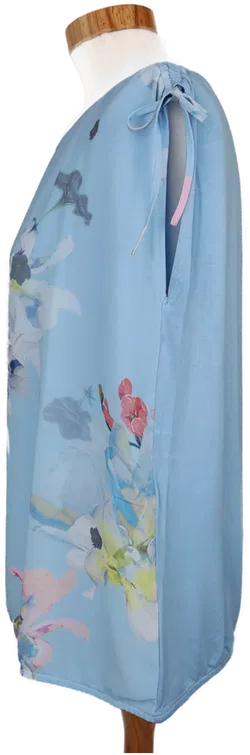 Comma Damen Shirt blau/grün/rosa geblümt - M/38 - Bild 3