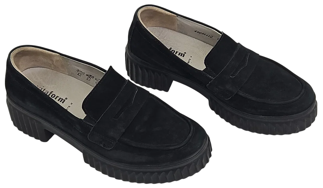 vitaform Damen Veloursleder Schuhe, schwarz - Gr. 39 - Bild 4