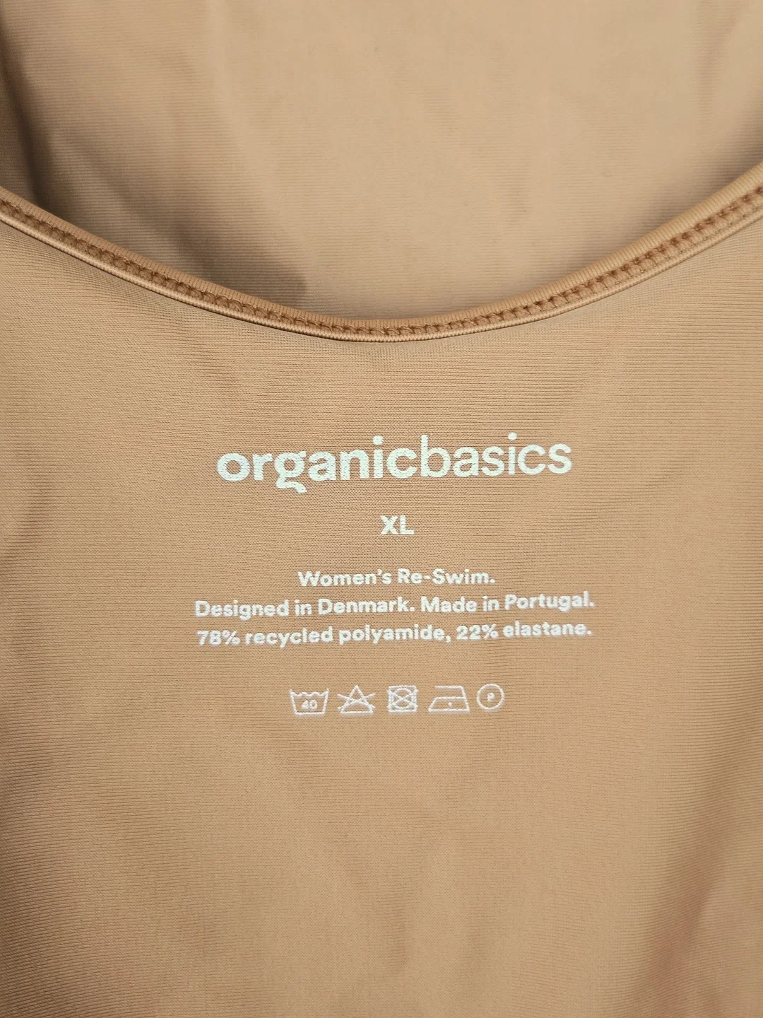 Organic Basics Damen Badeanzug, ocker - Gr. XL – Bild 4