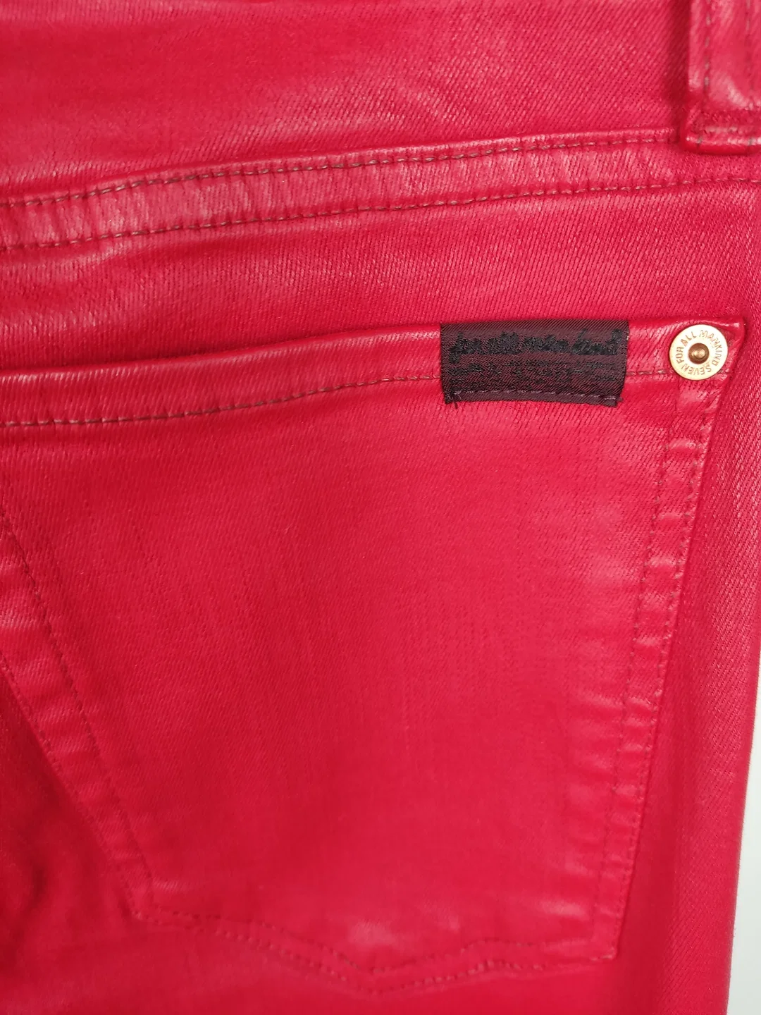 7 for all mankind Damenjeans rot - S-M / 36-38 – Bild 3