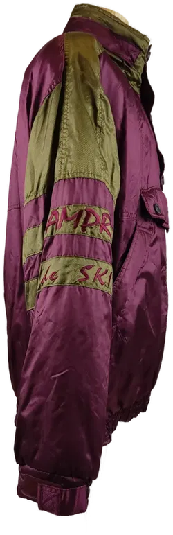 Vintage Campri Herren Herren Ski-Windjacke lila-grün - XL/52 - Bild 3