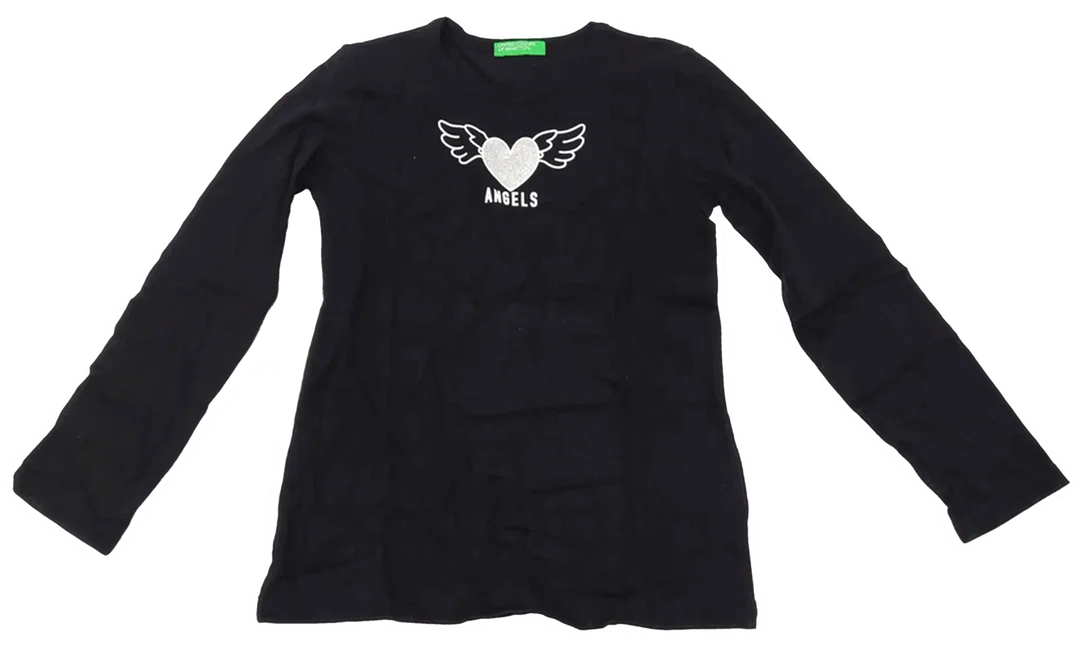 United Colors of Benetton Kindershirt schwarz Gr. XS - Bild 1