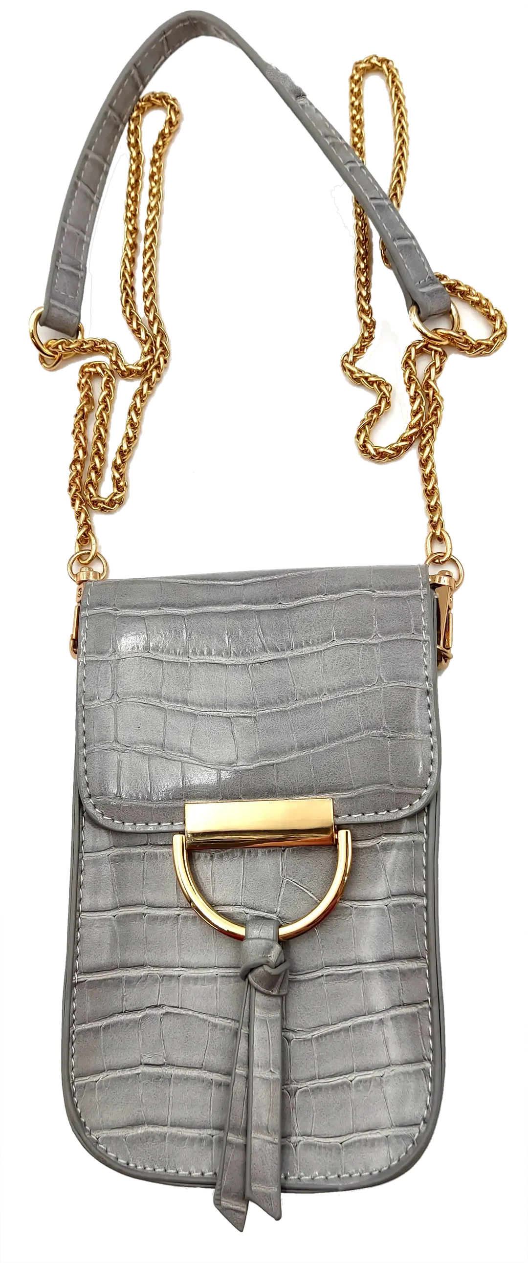 Hallhuber Damen Kroko Handytasche grau - Bild 1