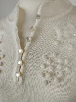 Strickpullover Damen weiss - XL/42 - Bild 3