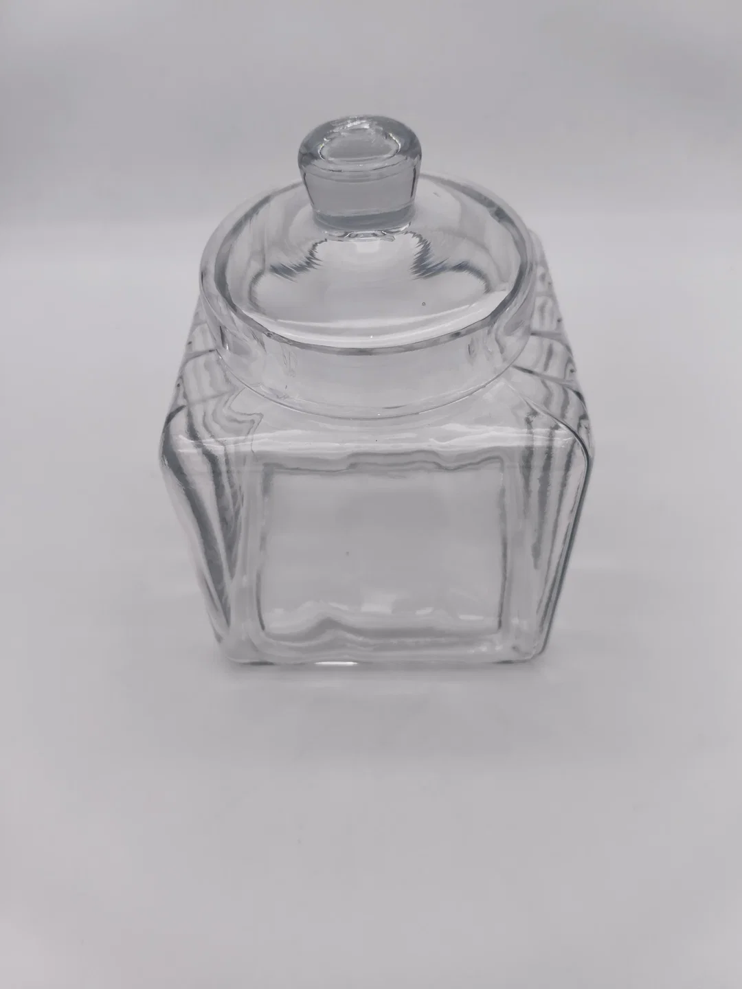 Großes Bonbonglas, Vorratsglas mit Deckel, quadratisch – Bild 2