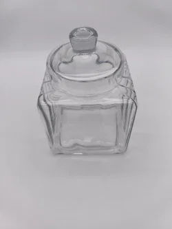 Großes Bonbonglas, Vorratsglas mit Deckel, quadratisch – Vorschau 2