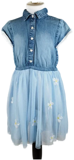 Topolino Kinder-Jeanskleid - Gr 128 / OT 100% Baumwolle - Bild 1