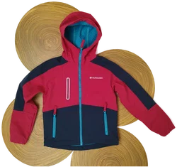 Kilimanjaro, Kinder Kapuzen-Softshelljacke, pink-dunkelblau | Gr. 116