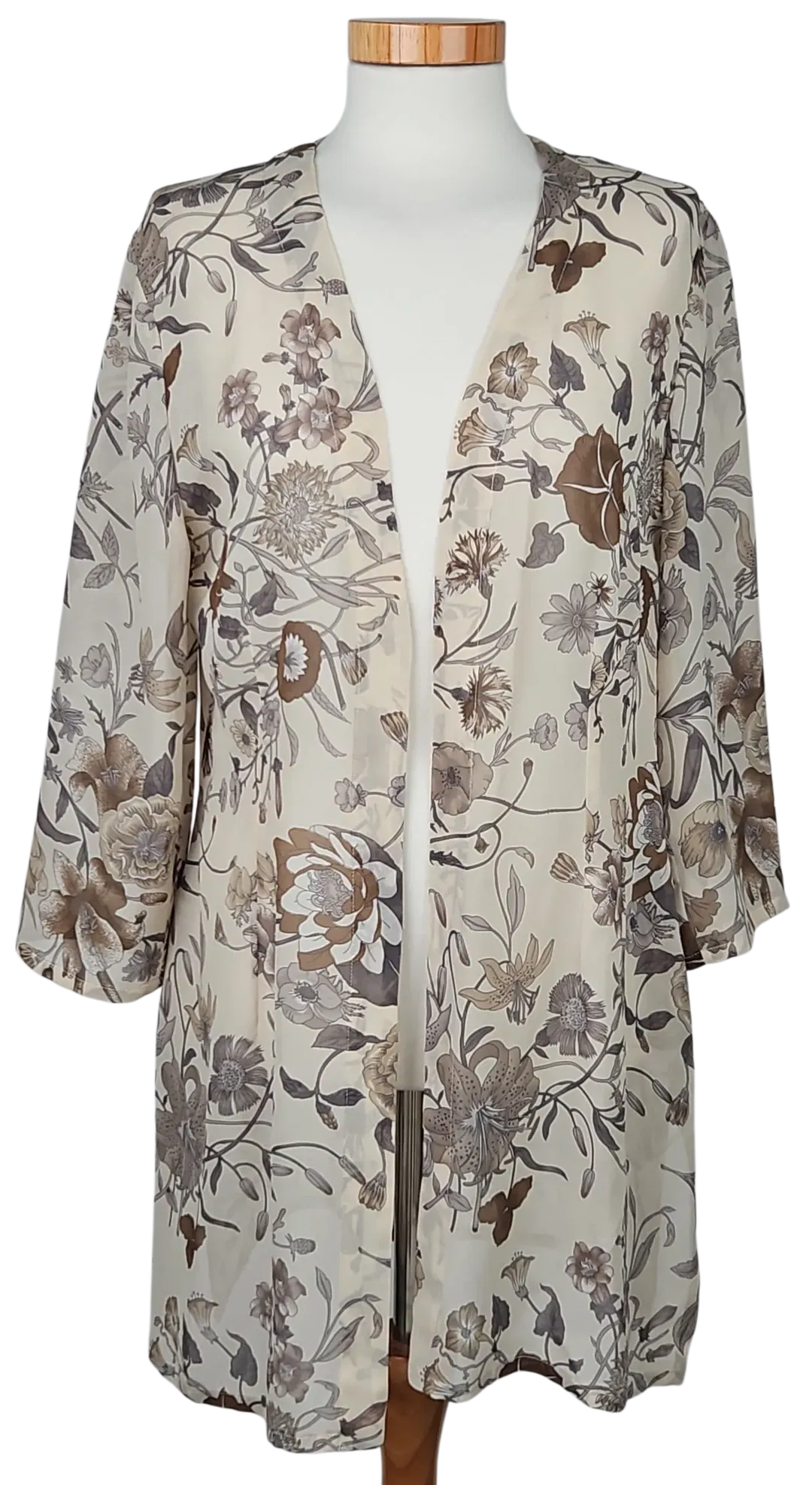 INDIA Damen Cardigan, beige - Gr. M  - Bild 4